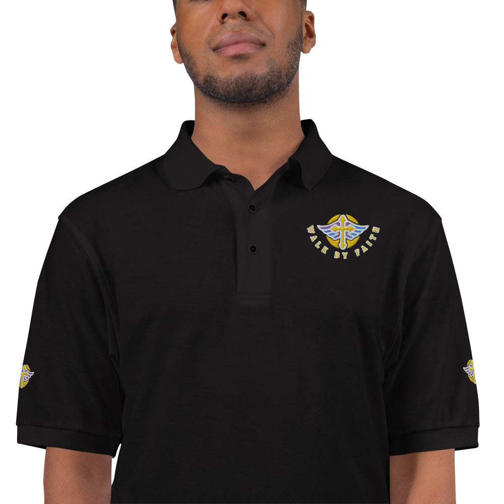 Men's Premium Polo " WALK BY FAITH "