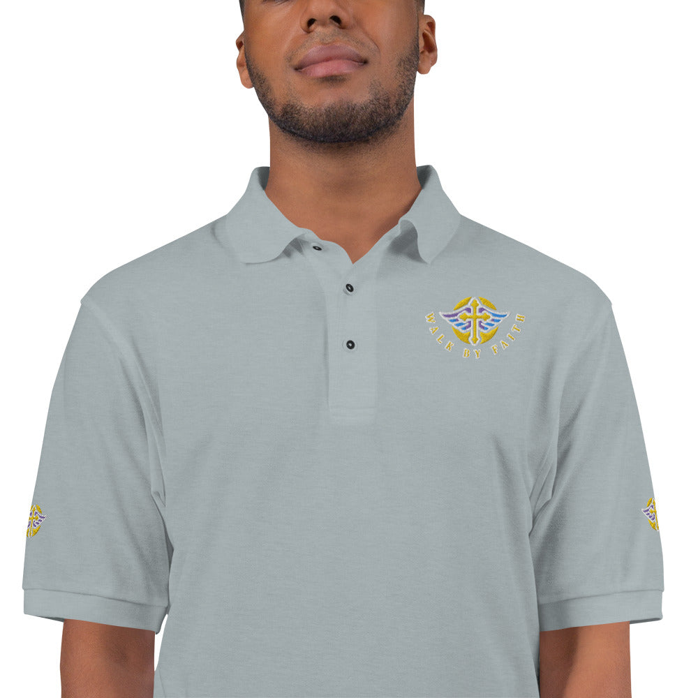 Men's Premium Polo " WALK BY FAITH "